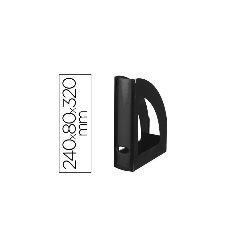 Revistero plastico q-connect negro opaco 100% reciclado Revistero plastico q-connect negro opaco 100% reciclado