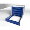 Fichero cajones de sobremesa archivo 2000 305x370x215 mm bandeja organizadora superior 5 cajones azul opaco