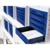 Fichero cajones de sobremesa archivo 2000 305x370x215 mm bandeja organizadora superior 5 cajones azul opaco
