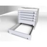 Fichero cajones de sobremesa archivo 2000 305x370x215 mm bandeja organizadora superior 6 cajones gris opaco
