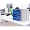 Fichero cajones de sobremesa archivo 2000 305x370x215 mm bandeja organizadora superior 6 cajones azul opaco