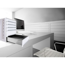 Fichero cajones de sobremesa archivo 2000 305x370x215 mm bandeja organizadora superior 6 cajones gris opaco