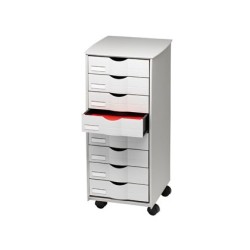 Mueble auxiliar paperflow para oficina 8 cajones en color gris 5x825x382 71,5x31,6x34,3 cm