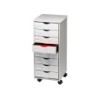 Mueble auxiliar paperflow para oficina 8 cajones en color gris 5x825x382 71,5x31,6x34,3 cm
