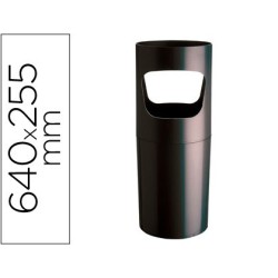 Paraguero plastico archivo 2000 reciclado color negro 255 mm diametro x 640 mm