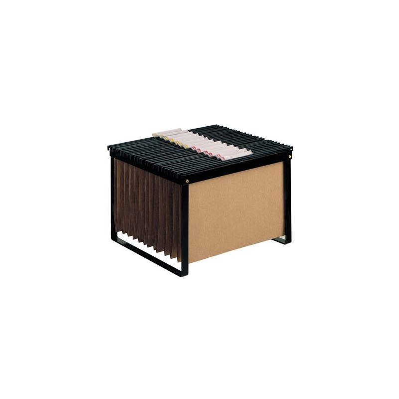 Soporte para carpetas colgante q-connect negro bastidor de sobremesa para carpetas tamaño folio y din a4