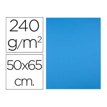 Cartulina liderpapel 50x65 cm 240g/m2 azul