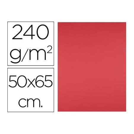Cartulina liderpapel 50x65 cm 240g/m2 rojo