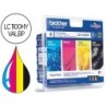 Ink-jet brother lc-1100bk /m/y/c pack 4 colores alta capacidad 900 pag bk- 750 pag m/y/c-
