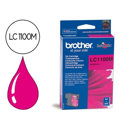 Ink-jet brother lc-1100m magenta 325 pag