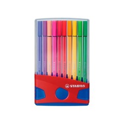 Rotulador stabilo punta de fibra pen 68 color parade estuche de 20 unidades colores surtidos