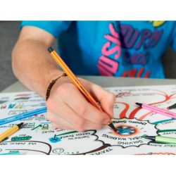 Rotulador stabilo punta de fibra pen 68 color parade estuche de 20 unidades colores surtidos