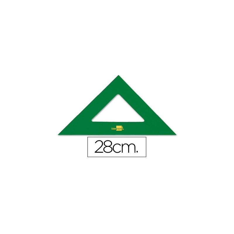 Escuadra liderpapel 28 cm acrilico verde