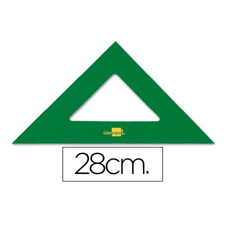 Escuadra liderpapel 28 cm acrilico verde