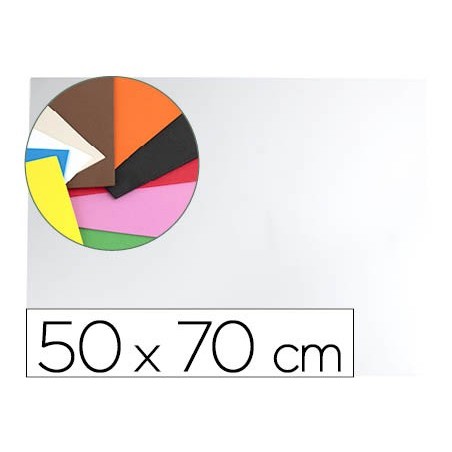 Goma eva liderpapel 50x70cm 60g/m2 espesor 1.5mm blanco