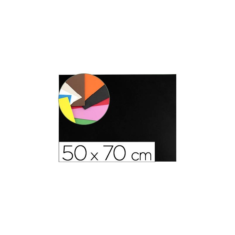 Goma eva liderpapel 50x70cm 60g/m2 espesor 1.5mm negro