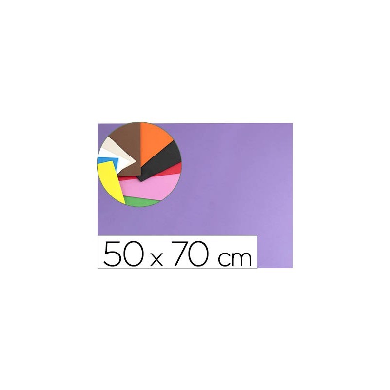 Goma eva liderpapel 50x70cm 60g/m2 espesor 1.5mm lila
