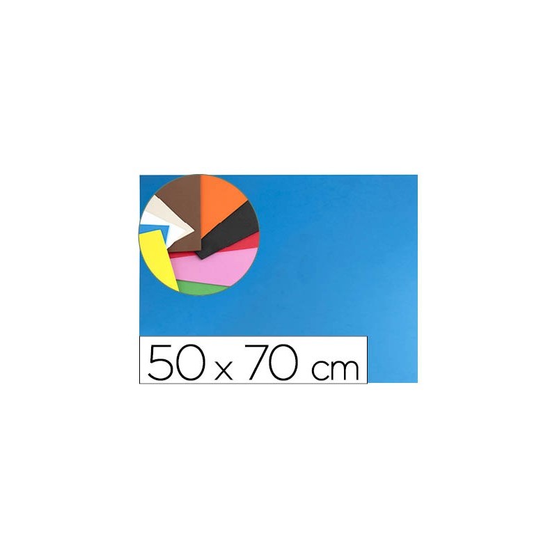 Goma eva liderpapel 50x70cm 60g/m2 espesor 1.5mm azul