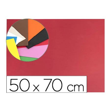 Goma eva liderpapel 50x70cm 60g/m2 espesor 1.5mm rojo