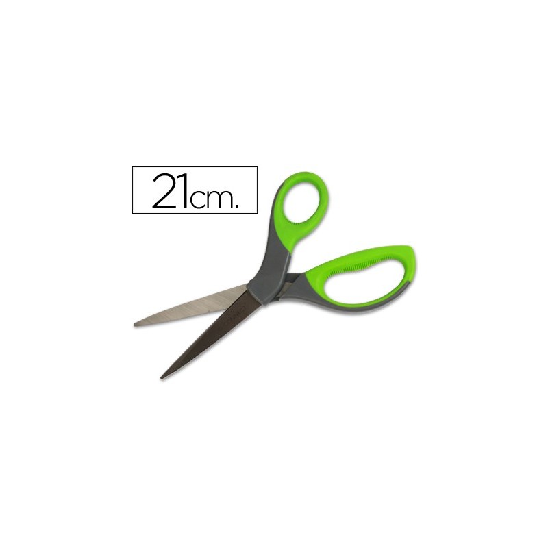 Tijera q-connect mango caucho 8\ 21 cm blister