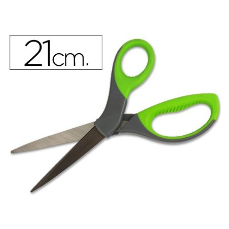 Tijera q-connect mango caucho 8\ 21 cm blister