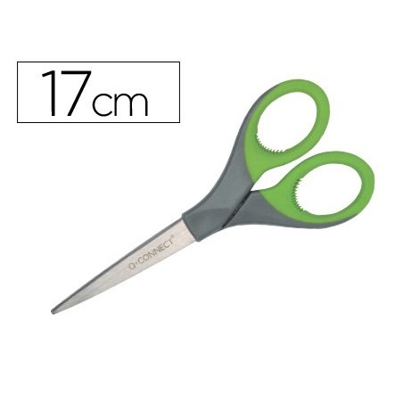 Tijera q-connect mango caucho 7\ 17 cm blister