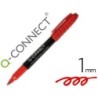 Rotulador q-connect para cd/dvd punta fibra permanente rojo punta redonda 1 mm