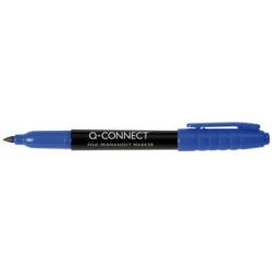 Rotulador q-connect para cd/dvd punta fibra permanente azul punta redonda 1 mm
