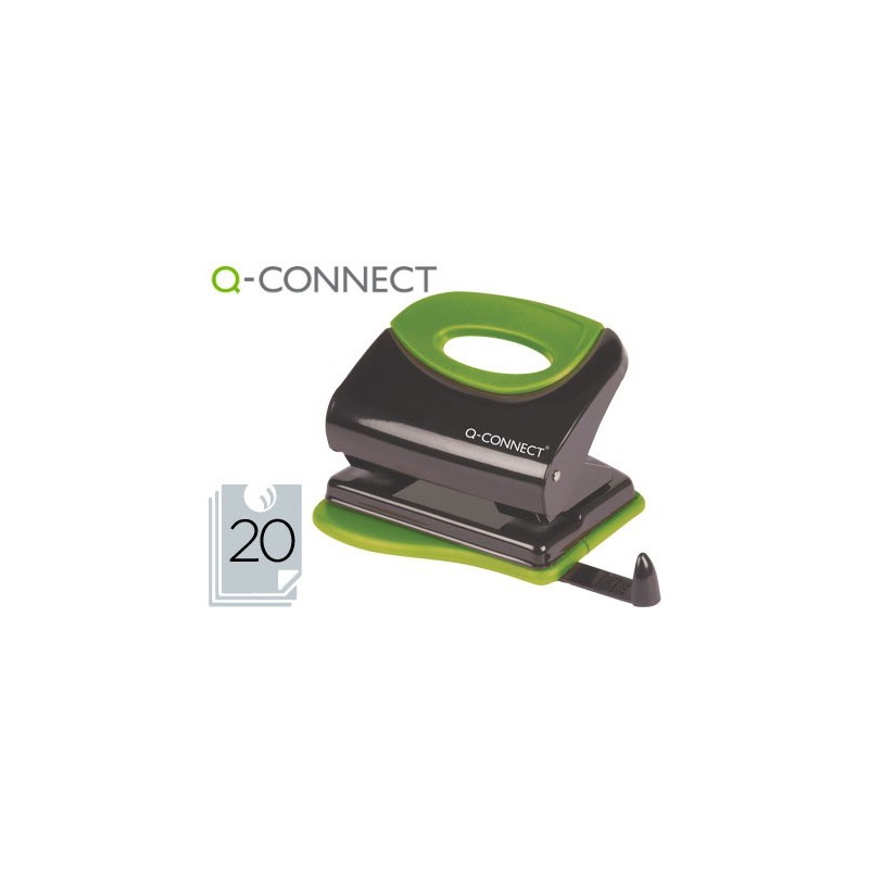 Taladrador q-connect kf00995 metalico con empuñadura de caucho capacidad 20 hojas