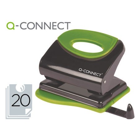 Taladrador q-connect kf00995 metalico con empuñadura de caucho capacidad 20 hojas