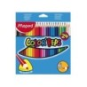 Lapices de colores maped triangulares caja de 24 unidades colores surtidos