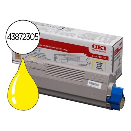 Toner oki c5650/5750 amarillo 2000 pag type c11