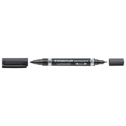 Rotulador staedtler lumocolor permanente duo 348 negro punta f 0,6 mm punta m 1,5 mm
