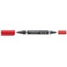 Rotulador staedtler lumocolor permanente duo 348 rojo punta f 0,6 mm punta m 1,5 mm