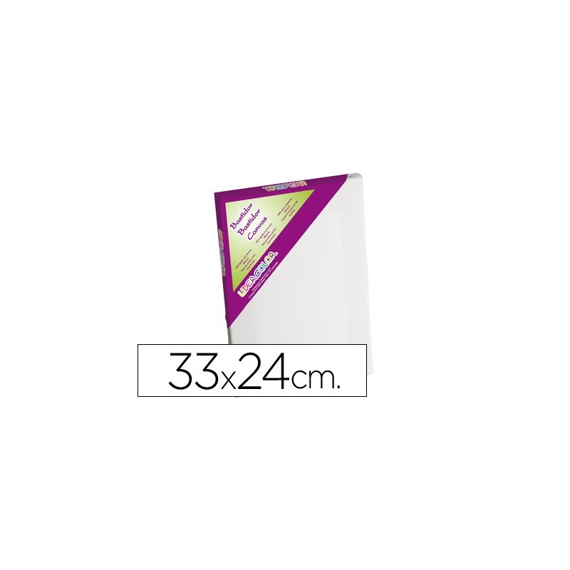 Bastidor lidercolor 4f lienzo grapado lateral algodon 100% marco pawlonia 1,8x3,8 cm bordes madera 33x24 cm