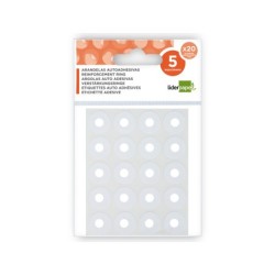 Arandela autoadhesiva liderpapel blanca blister de 100 unidades