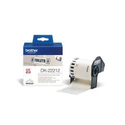 Etiqueta brother dk22212 cinta plastica continua adhesiva blanca 62x15,24 mt