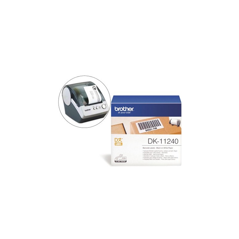 Etiqueta brother dk11240 para impresoras de etiquetas ql-multiproposito- 102x51mm 600 etiquetas-