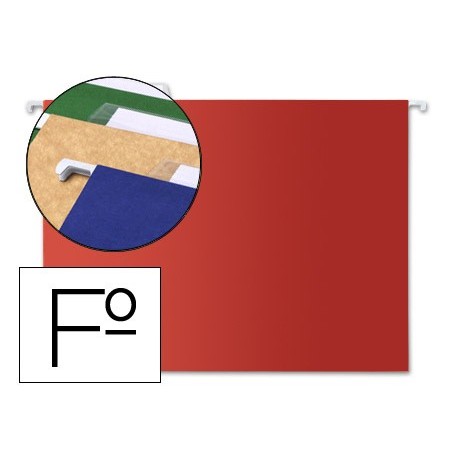 Carpeta colgante liderpapel folio roja