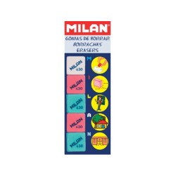 Goma de borrar milan 430-5 blister de 5 unidades