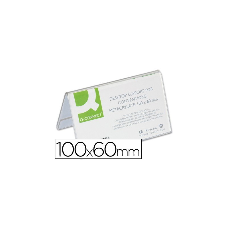 Identificador sobremesa q-connect metacrilato 100x60 mm ref.5729