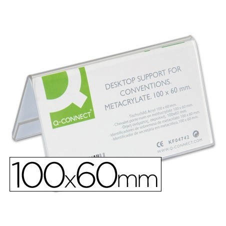 Identificador sobremesa q-connect metacrilato 100x60 mm ref.5729