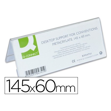 Identificador sobremesa q-connect metacrilato 145x60 mm ref.5728