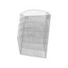 Expositor mural q-connect de pared 5 bandejas din a4 plateado 9,3x31,5x44 cm