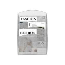 Expositor mural q-connect de pared 5 bandejas din a4 plateado 9,3x31,5x44 cm