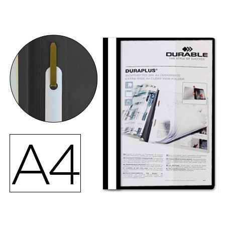 Carpeta duraplus din a4 con fastener negro durable