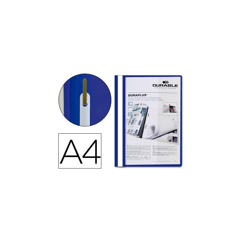 Carpeta duraplus din a4 con fastener azul durable Carpeta duraplus din a4 con fastener azul durable