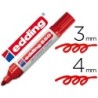 Rotulador edding punta fibra permanente 550 rojo n.2 punta redonda recargable