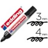 Rotulador edding punta fibra permanente 550 negro n.1 punta redonda recargable
