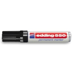 Rotulador edding punta fibra permanente 550 negro n.1 punta redonda recargable